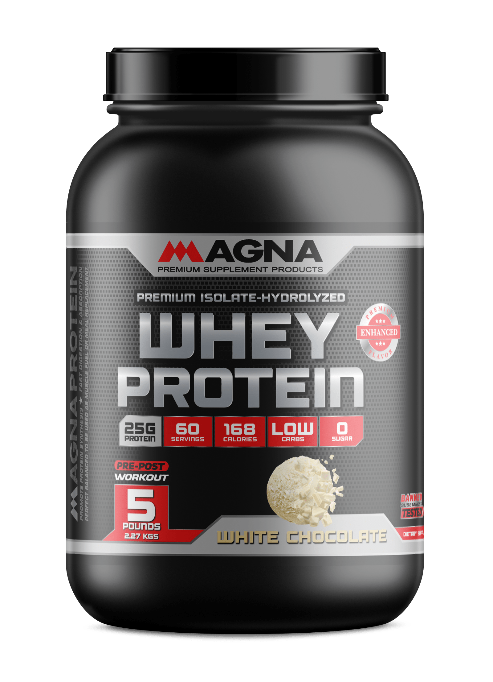Premium Photo  A scoop of protein powder isolated on white